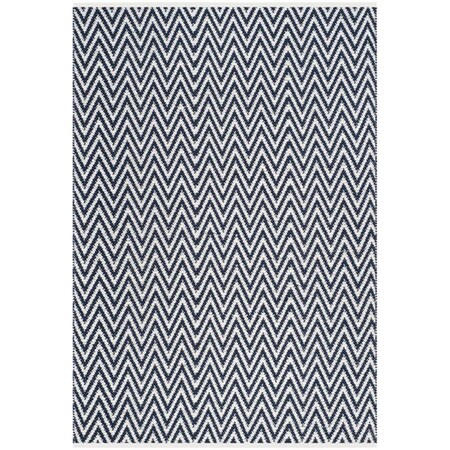 Safavieh 5 x 8 ft. Medium Rectangle Montauk Hand Woven RugNavy & Ivory MTK812C-5